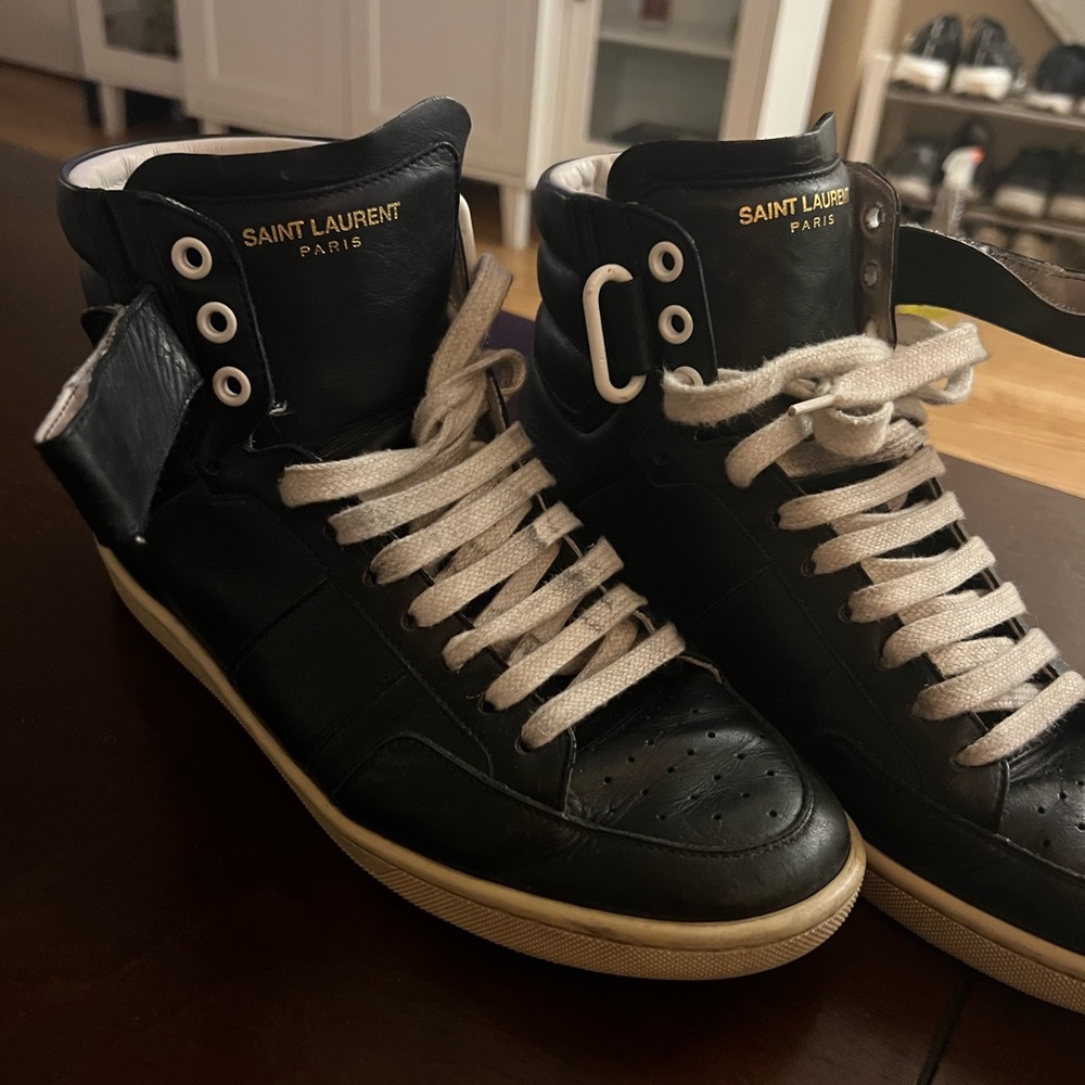 Black high top Saint Laurent sneakers SL 12h - Picture 4 of 7